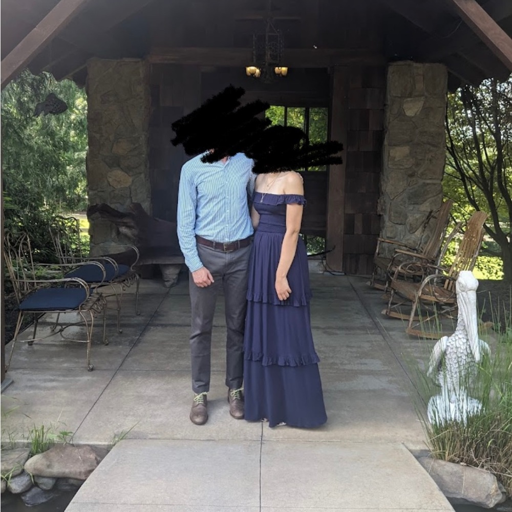 Altar’d State navy blue maxi dress
